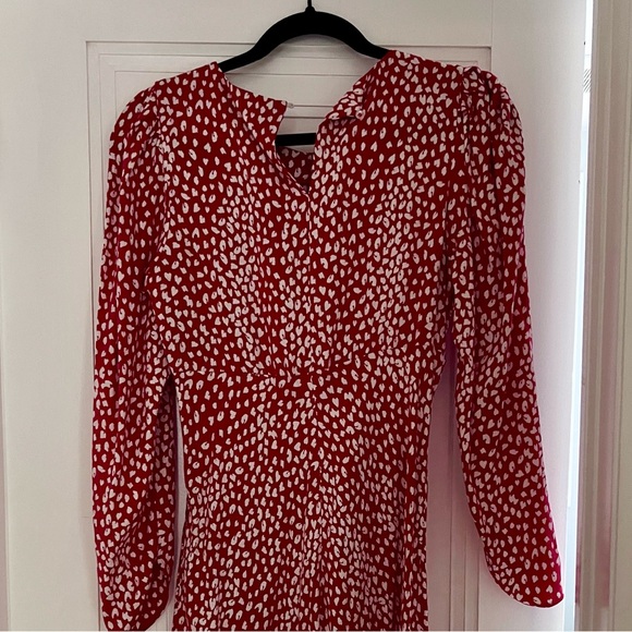 NWT Maje Red & White Spotted Dress - Picture 5 of 7